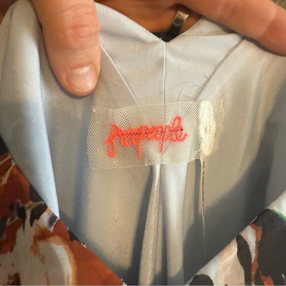 Free People Floral Watercolor Maxi Dress Size 12 - Picture 5 of 11